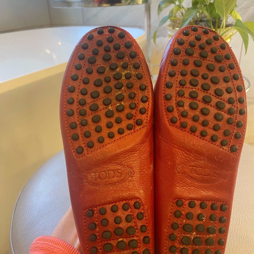 Tod’s Red Driving Moccasins Loafers 6 - Picture 7 of 7